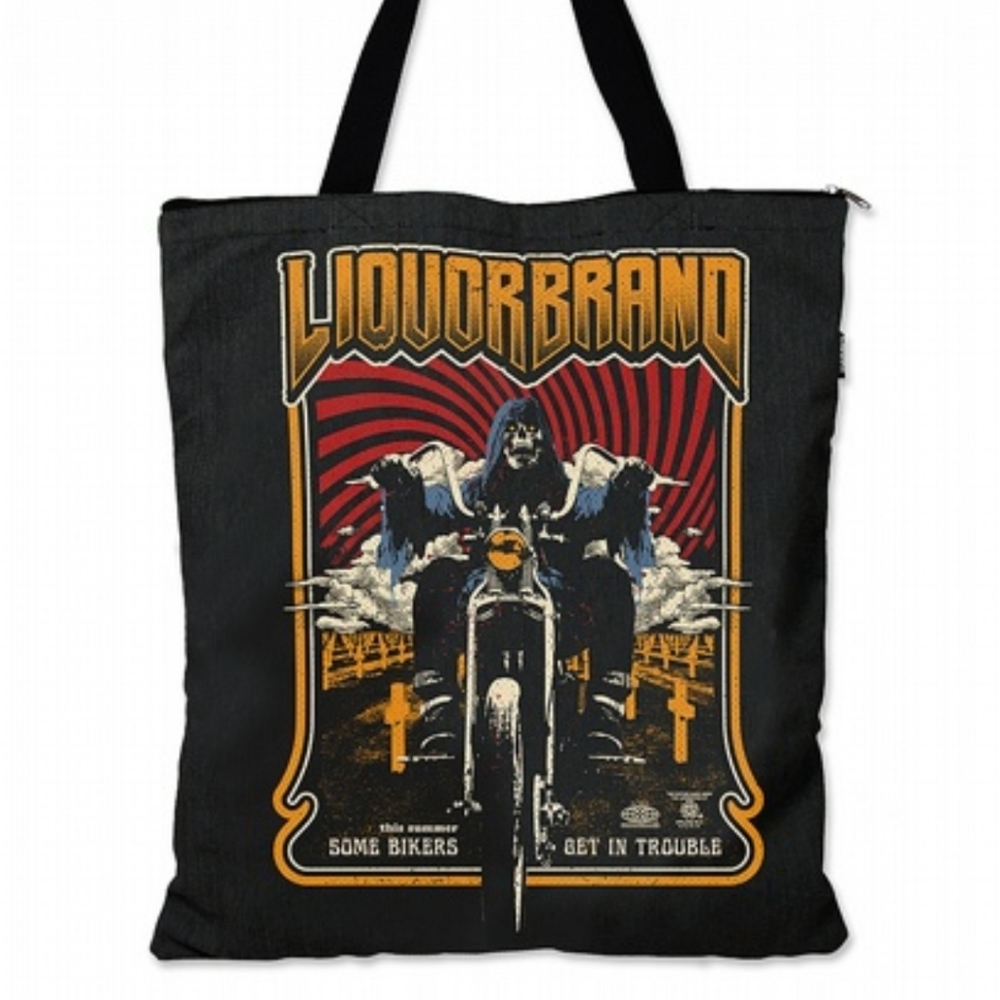 Liquor Brand Reaper Tote Bag Skeleton Grim Reaper
